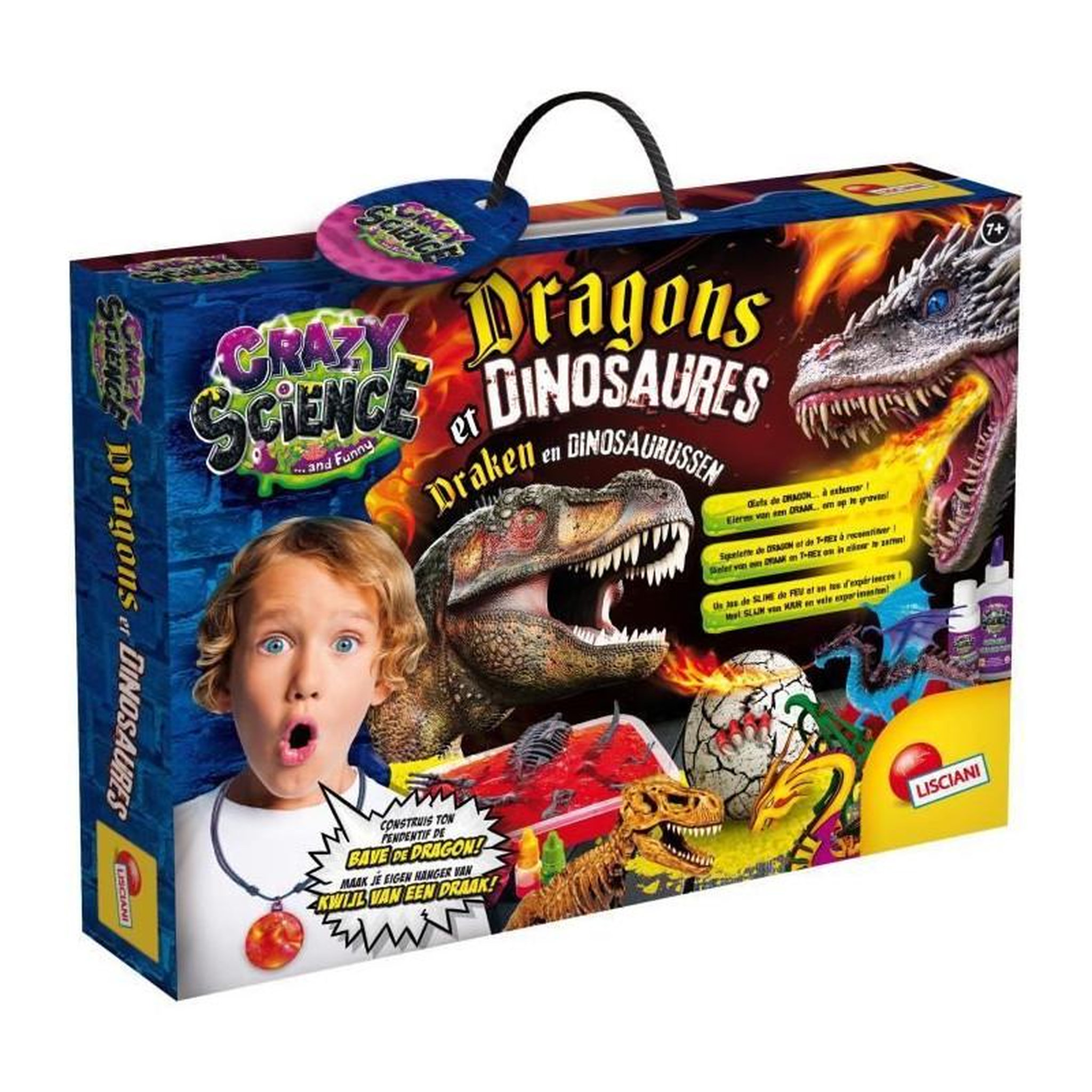 LISCIANI GIOCHI Crazy Science - loisirs créatifs - Dragons et Dinosaures a construire - LISCIANI