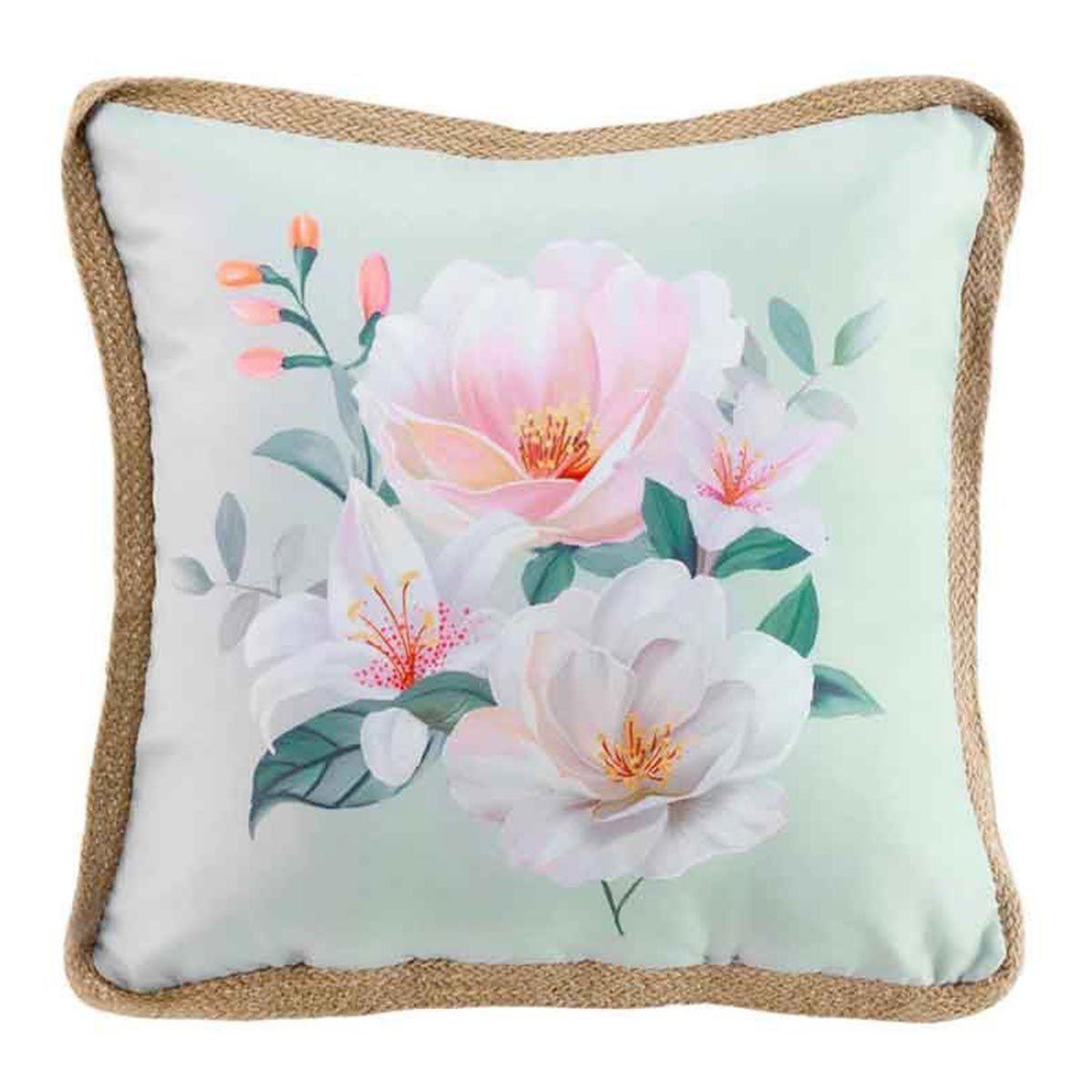 Douceur d'Intérieur Coussin déco imprimé  alissia  40x40cm menthe
