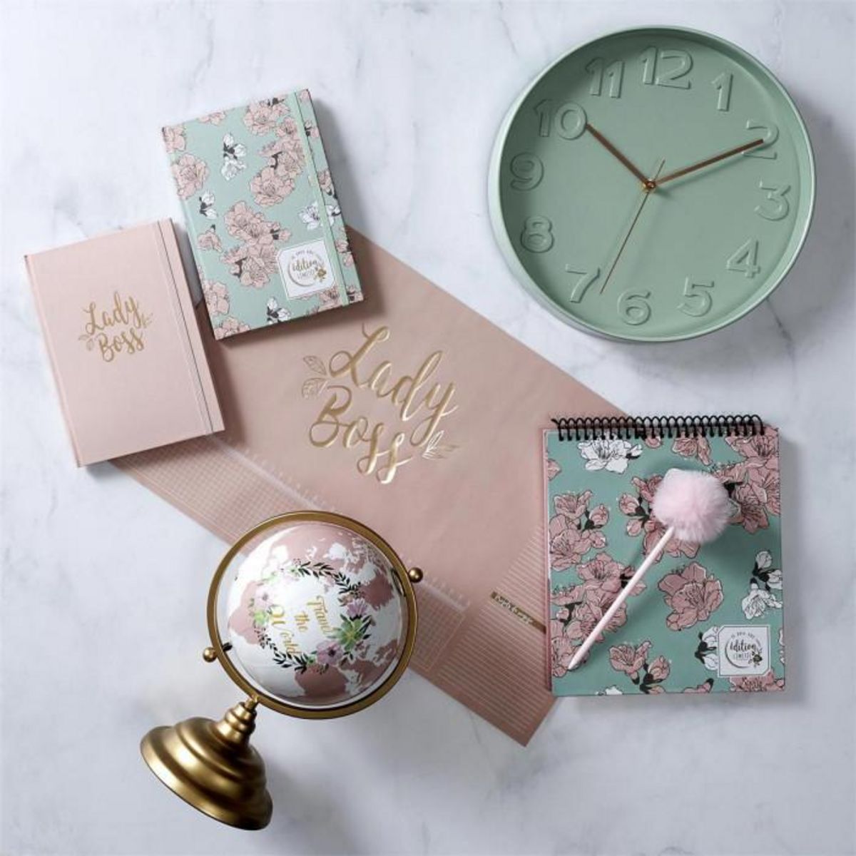 Paris Prix Sous Main en Papier  Lady Boss  50cm Rose