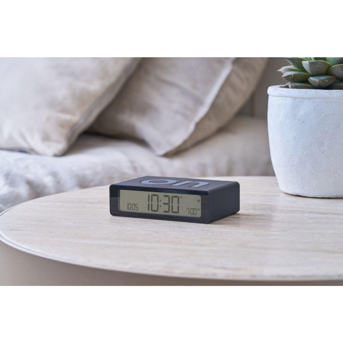 LEXON Réveil Flip Mini de Voyage Rechargeable Noir