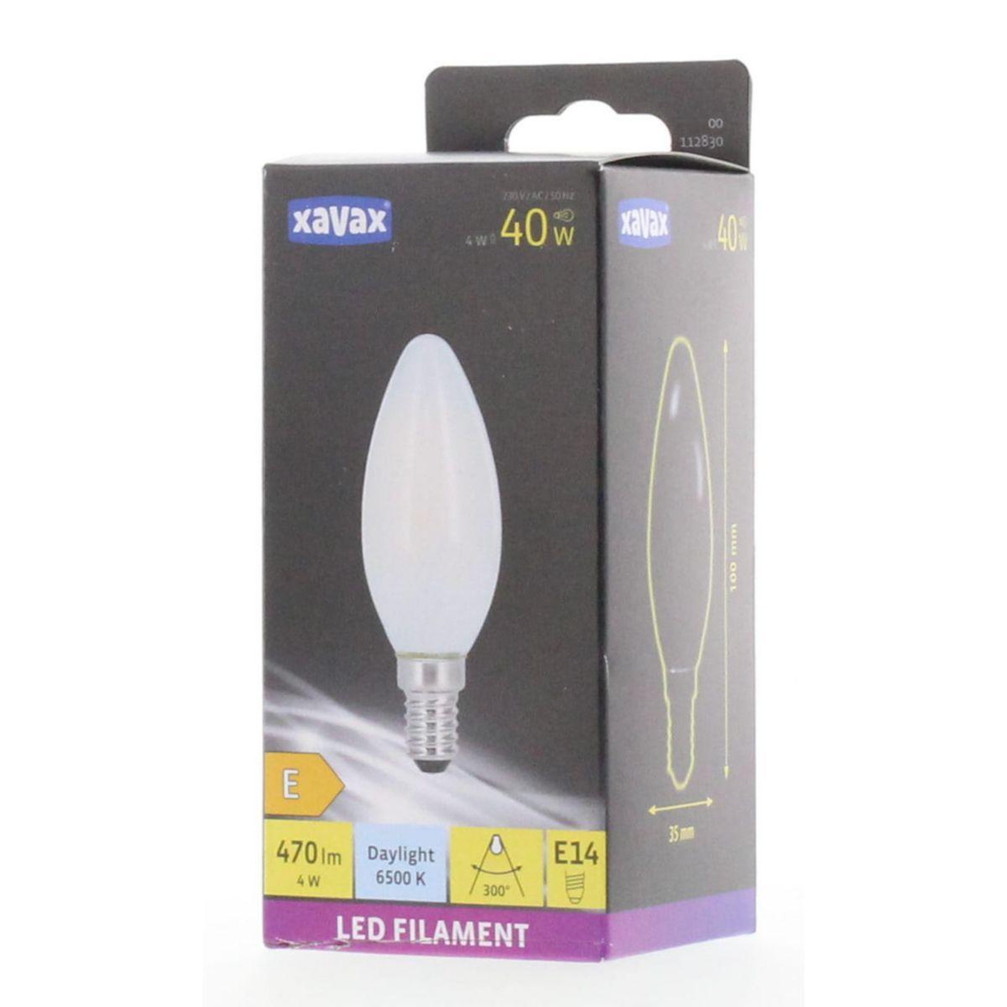 Voir la diapositive 4 : XAVAX Ampoule led e14 4w flamme