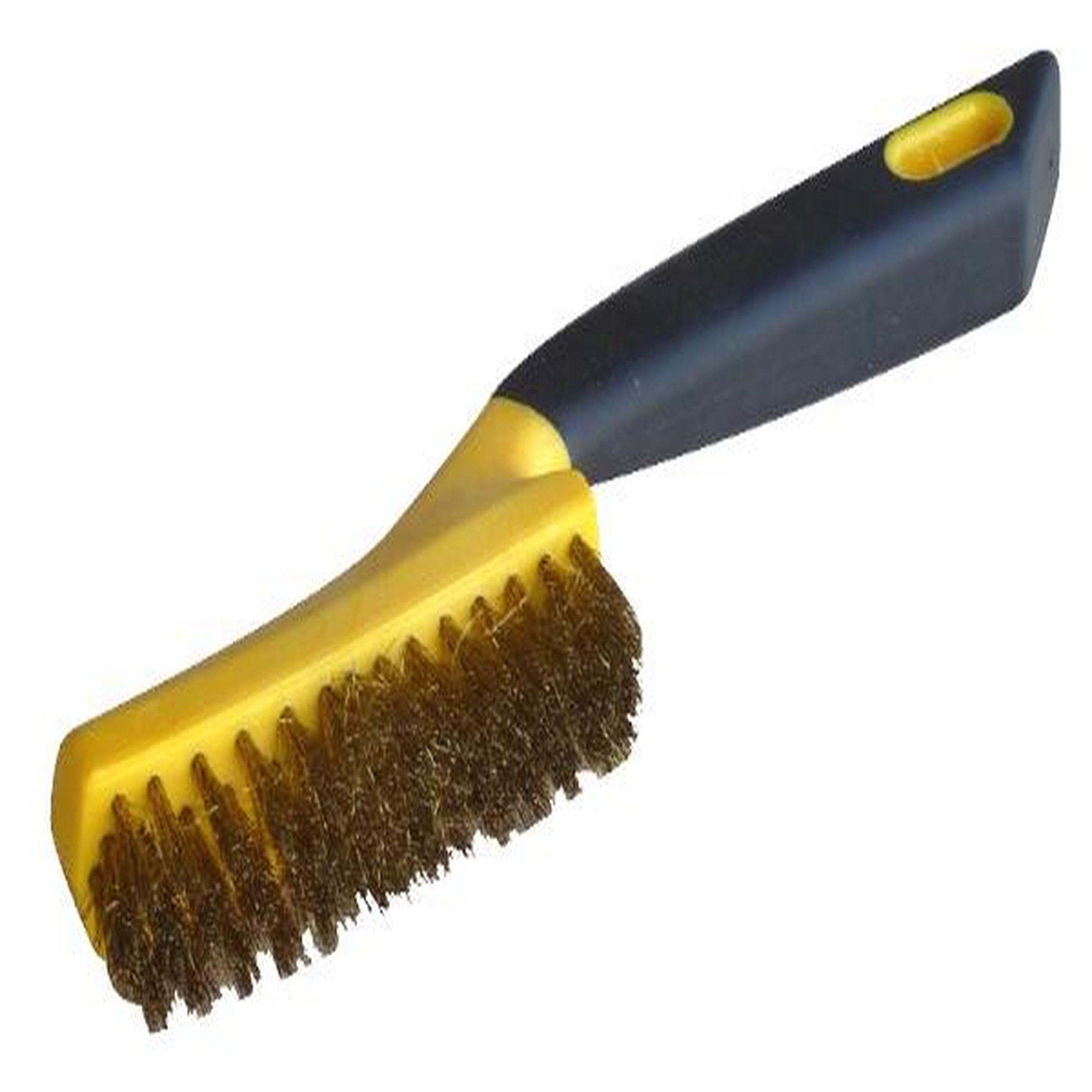 OUTIFRANCE Brosse métallique (4 rangs fils laitonné ondulés)