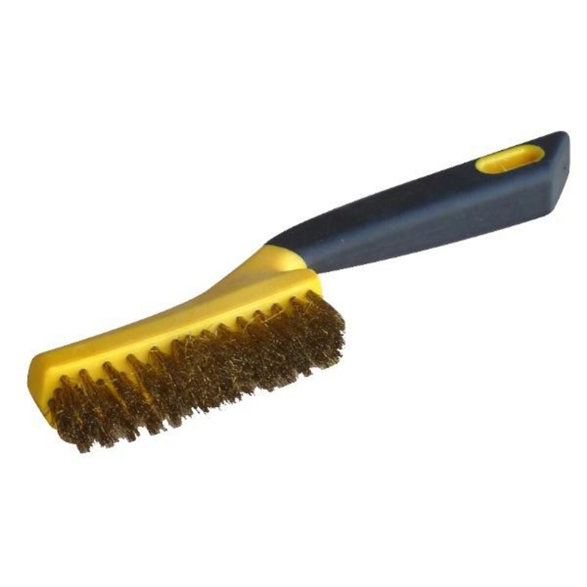 OUTIFRANCE Brosse métallique (4 rangs fils laitonné ondulés)