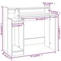 Voir la diapositive 6 : VIDAXL Bureau et lumieres LED Sonoma gris 97x45x90cm Bois d'ingenierie