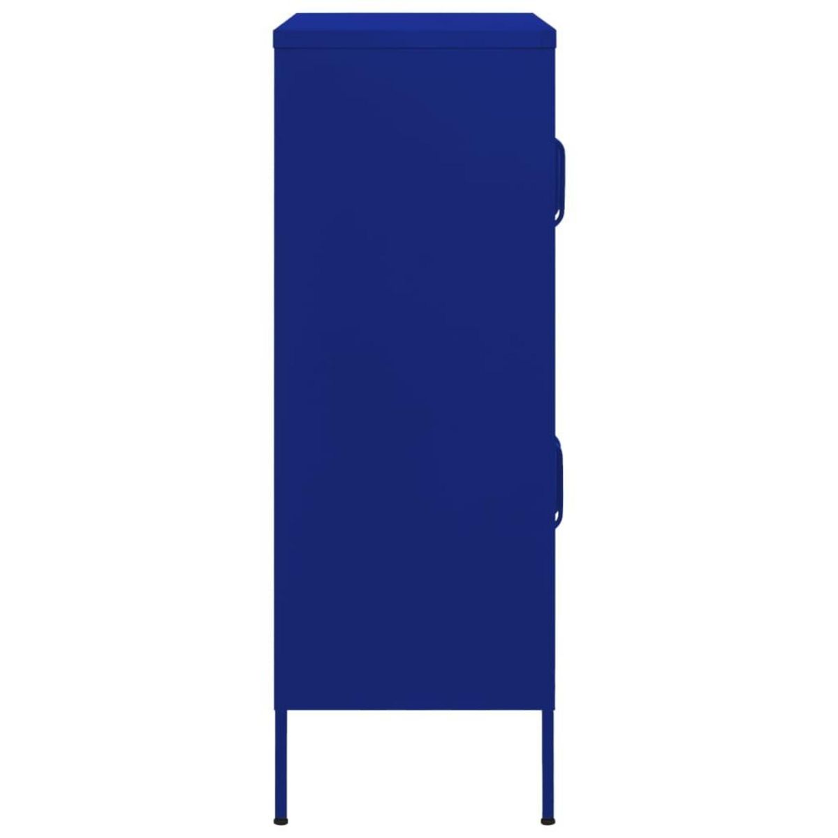 VIDAXL Armoire de rangement Bleu marine 80x35x101,5 cm Acier