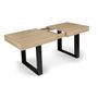 Voir la diapositive 5 : Table de séjour salle à manger extensible style industriel 160/200 cm MILTON