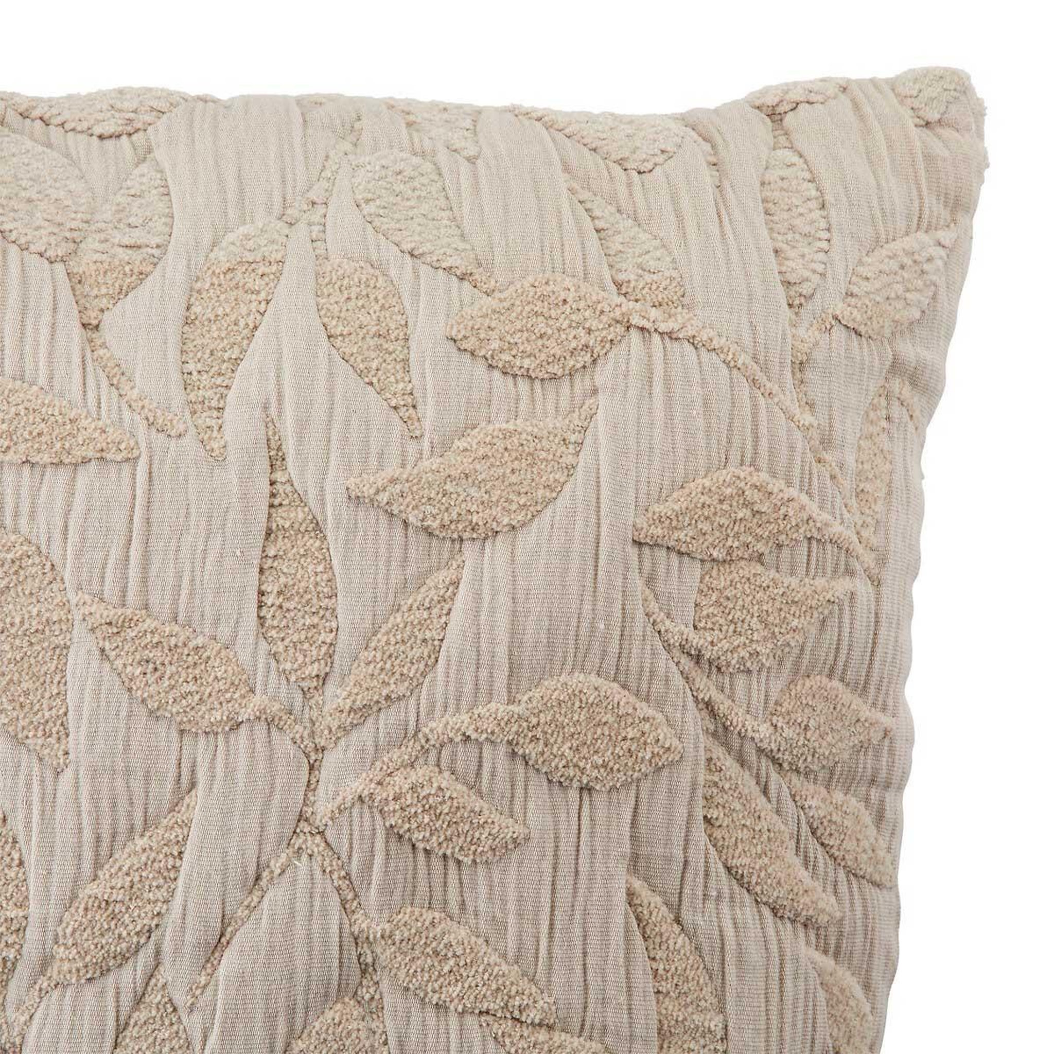 Voir la diapositive 2 : ATMOSPHERA Coussin déco jacquard  lethon  38x58cm beige lin