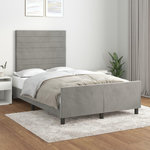 VIDAXL Cadre de lit sans matelas gris clair 120x200 cm velours