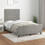 Voir la diapositive 1 : VIDAXL Cadre de lit sans matelas gris clair 120x200 cm velours