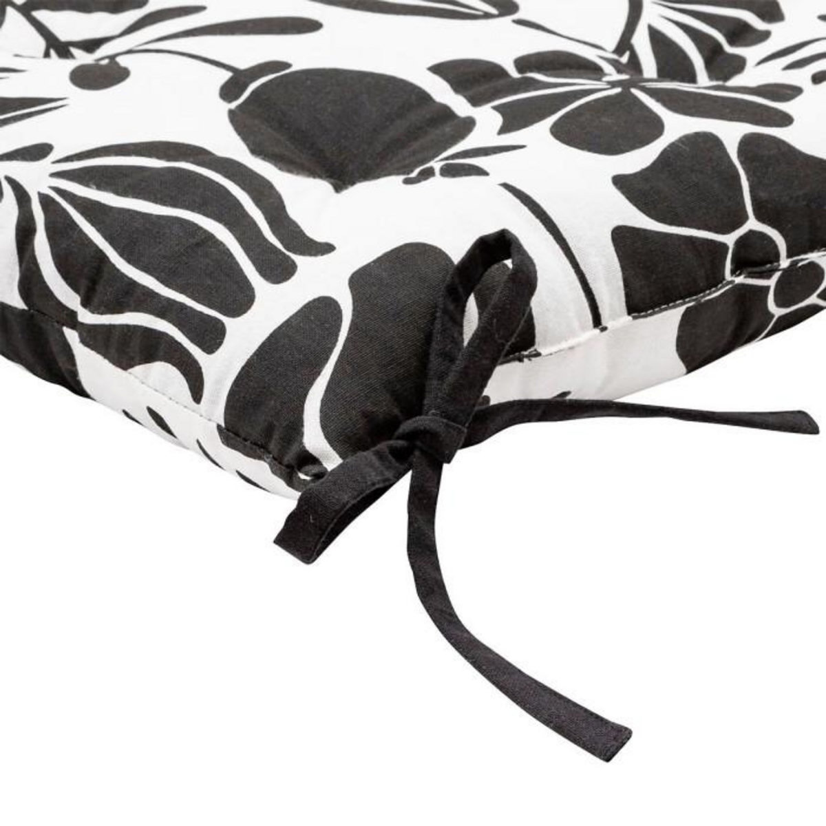 ATMOSPHERA Galette de Chaise  Twisted Lime  38x38cm Noir & Blanc