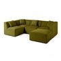 Voir la diapositive 2 : LISA DESIGN Nova - canapé modulable d'angle gauche - 5 places - avec pouf d'appoint - en velours