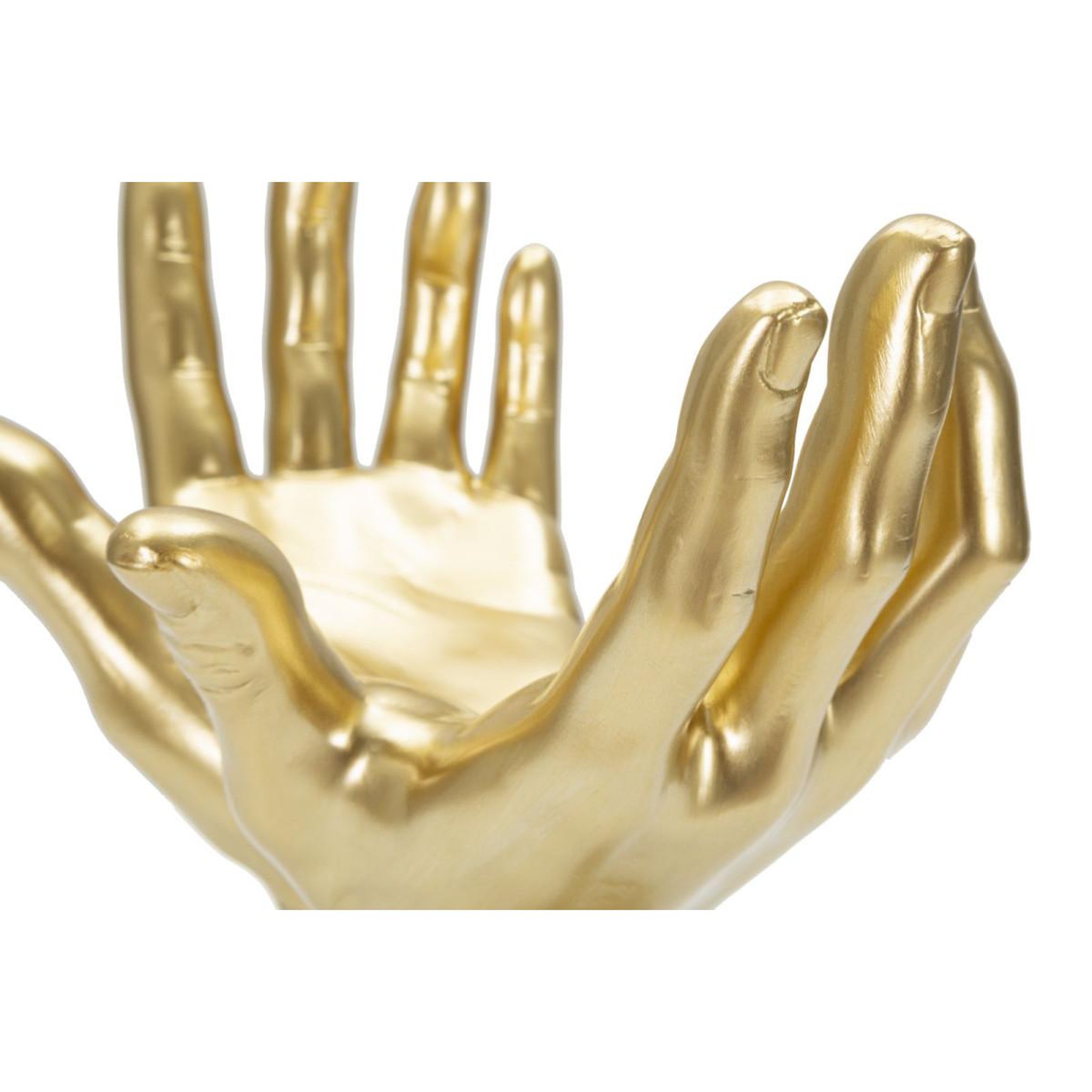 Voir la diapositive 4 : Paris Prix Mains déco en résine  signe peace  24cm or