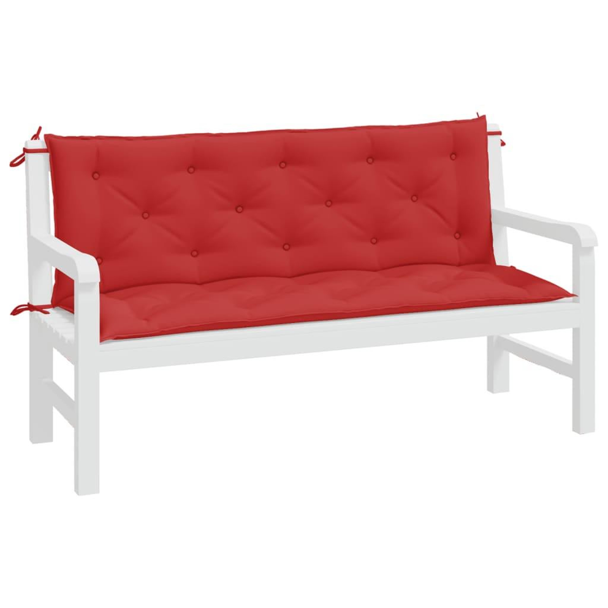 Voir la diapositive 4 : VIDAXL Coussins de banc jardin lot de 2 rouge 150x50x7 cm tissu Oxford
