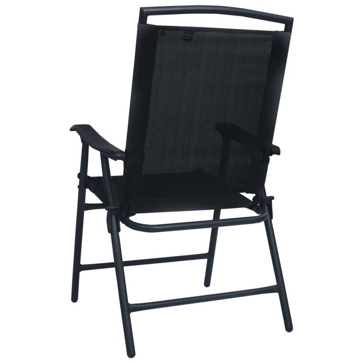 VIDAXL Chaises de jardin pliables lot de 2 Textilene Noir
