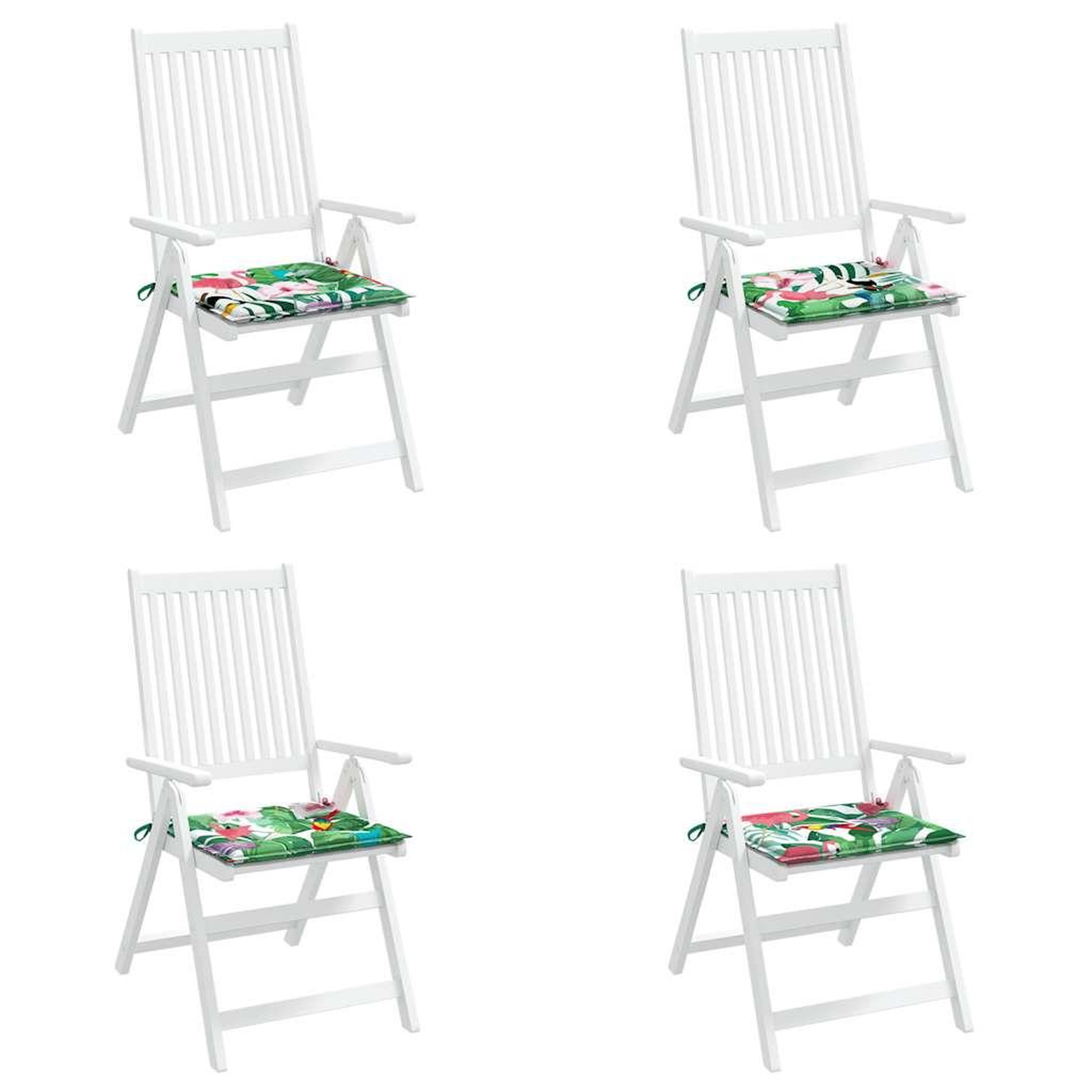 Voir la diapositive 4 : VIDAXL Coussins de chaise de jardin lot de 4 multicolore 50x50x3 cm