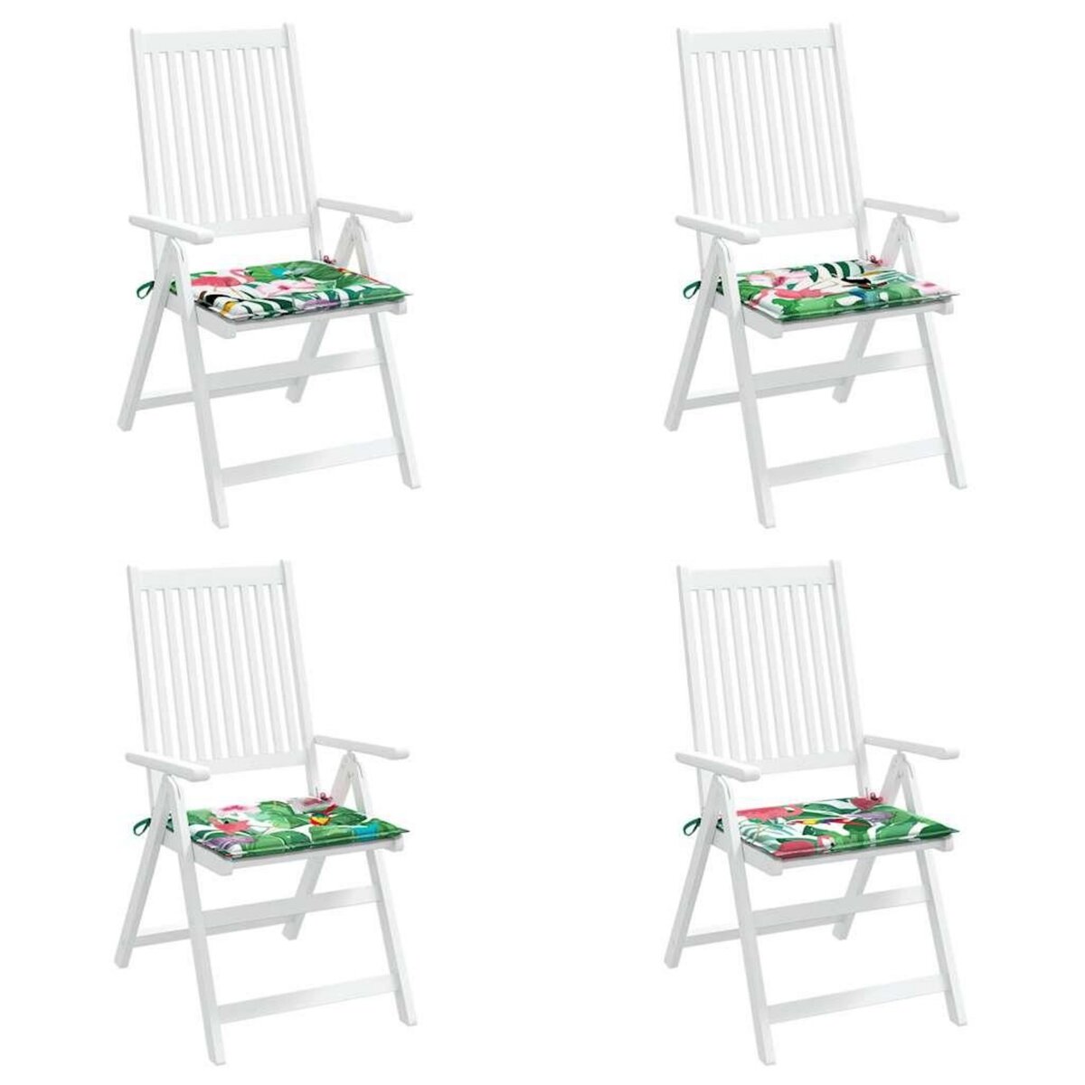 VIDAXL Coussins de chaise de jardin lot de 4 multicolore 50x50x3 cm