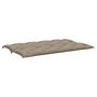 Voir la diapositive 5 : VIDAXL Coussin de banc de jardin taupe 150x(50+50)x7 cm tissu oxford