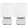 Voir la diapositive 2 : VIDAXL Lampes de table 2 pcs Bouton tactile Blanc E14