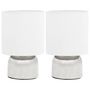 Voir la diapositive 2 : VIDAXL Lampes de table 2 pcs Bouton tactile Blanc E14