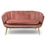 Voir la diapositive 2 : Paris Prix Canapé 2 Places en Velours  Dabren  138cm Rose