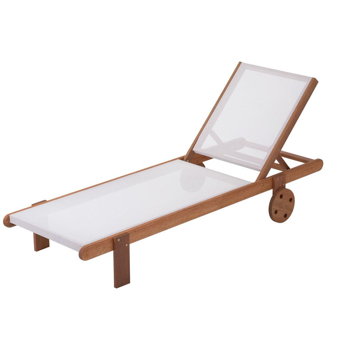 Habitat et Jardin Lot de 2 bains de soleil en bois exotique  Saïgon  - Maple - Ecru