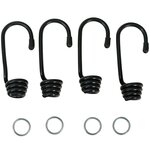 WERKAPRO Lot de 4 crochets et 4 bagues WERKA PRO, pour tendeur élastique de Ø10mm