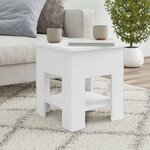VIDAXL Table basse Blanc 40x40x42 cm Bois d'ingenierie
