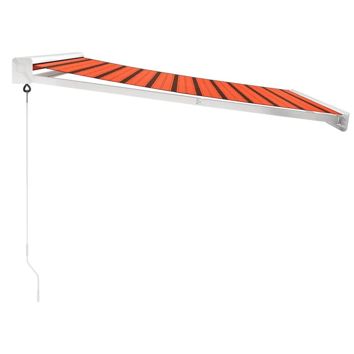 VIDAXL Auvent retractable orange et marron 3,5x2,5m tissu et aluminium