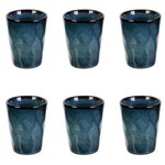 Paris Prix Lot de 6 Tasses  Au Grès du Temps  7cm Bleu