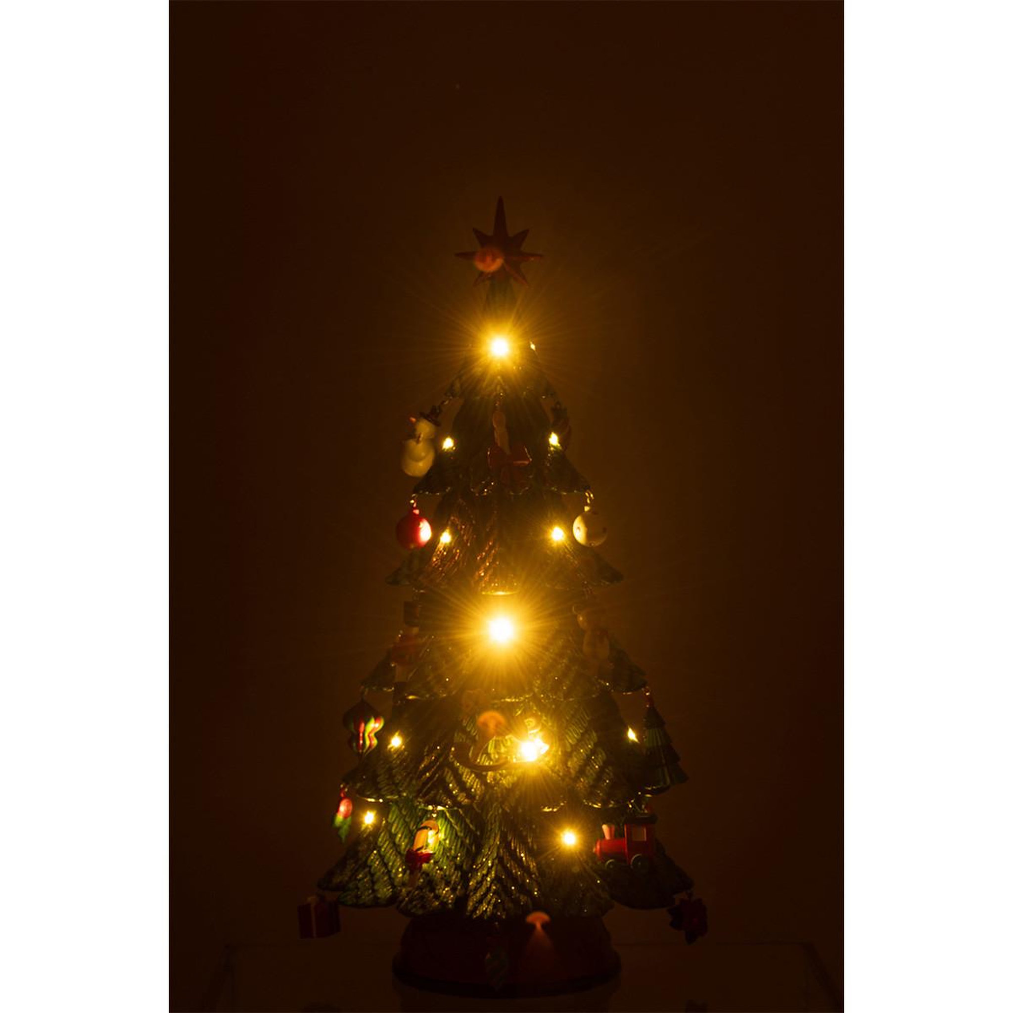 Voir la diapositive 3 : J-LINE Sapin de noël déco à led  zane  51cm multicolore