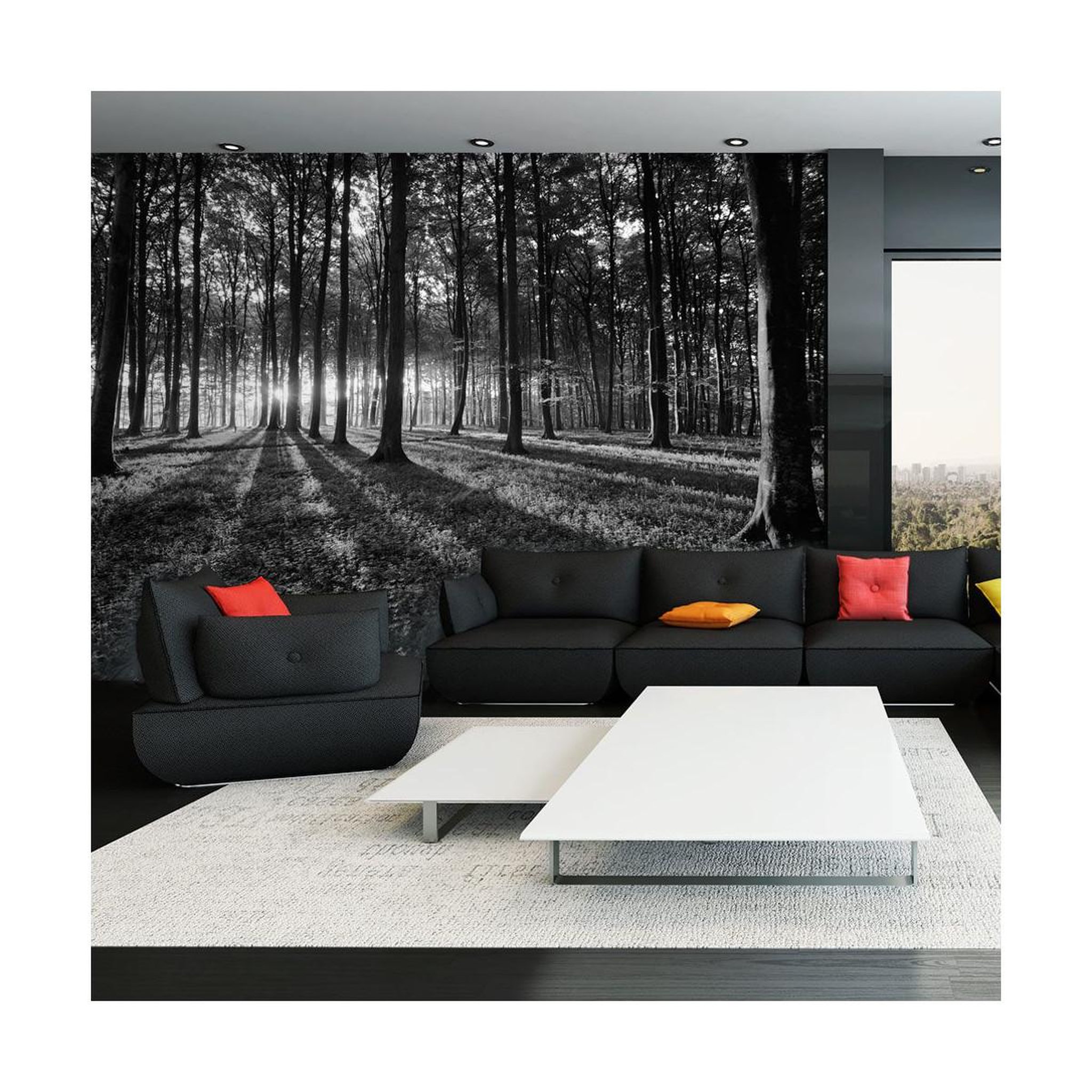 Paris Prix Papier peint  the light in the forest. Coloris disponibles : Multicolore