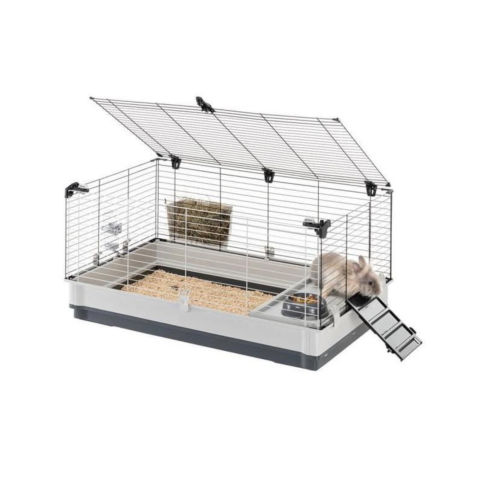 Voir la diapositive 2 : Ferplast Cage KROLIK pour lapins - 100 x 60 x 50 cm
