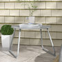 Voir la diapositive 4 : OUTSUNNY Table basse de jardin ronde Ø 60 cm métal époxy gris
