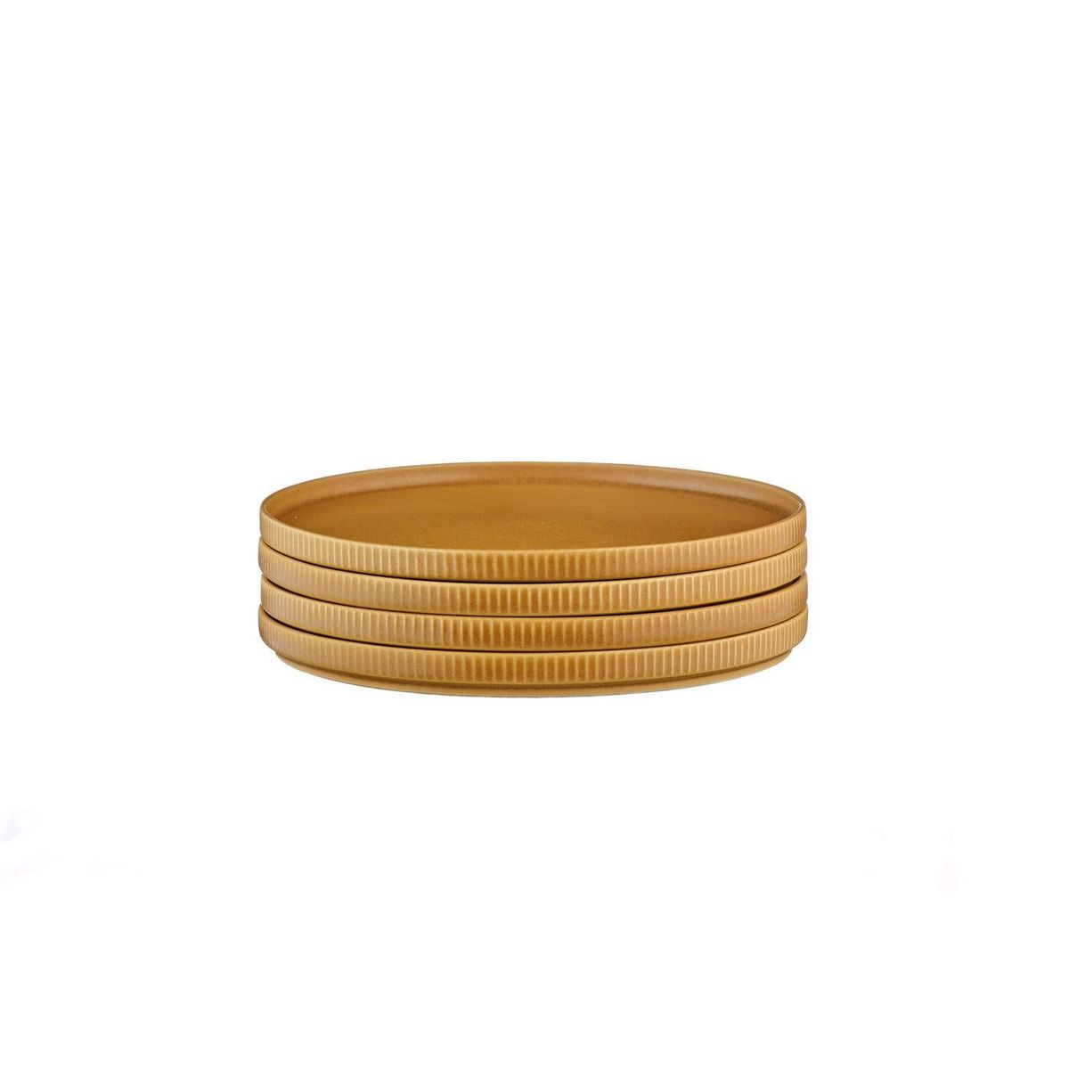BJORN Assiette SCANDI Ø21,5cm - 4 pièces - Ocre