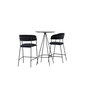 Voir la diapositive 6 : Paris Prix Ensemble Table de Bar & 2 Chaises  Bistro & Lui  105cm Noir