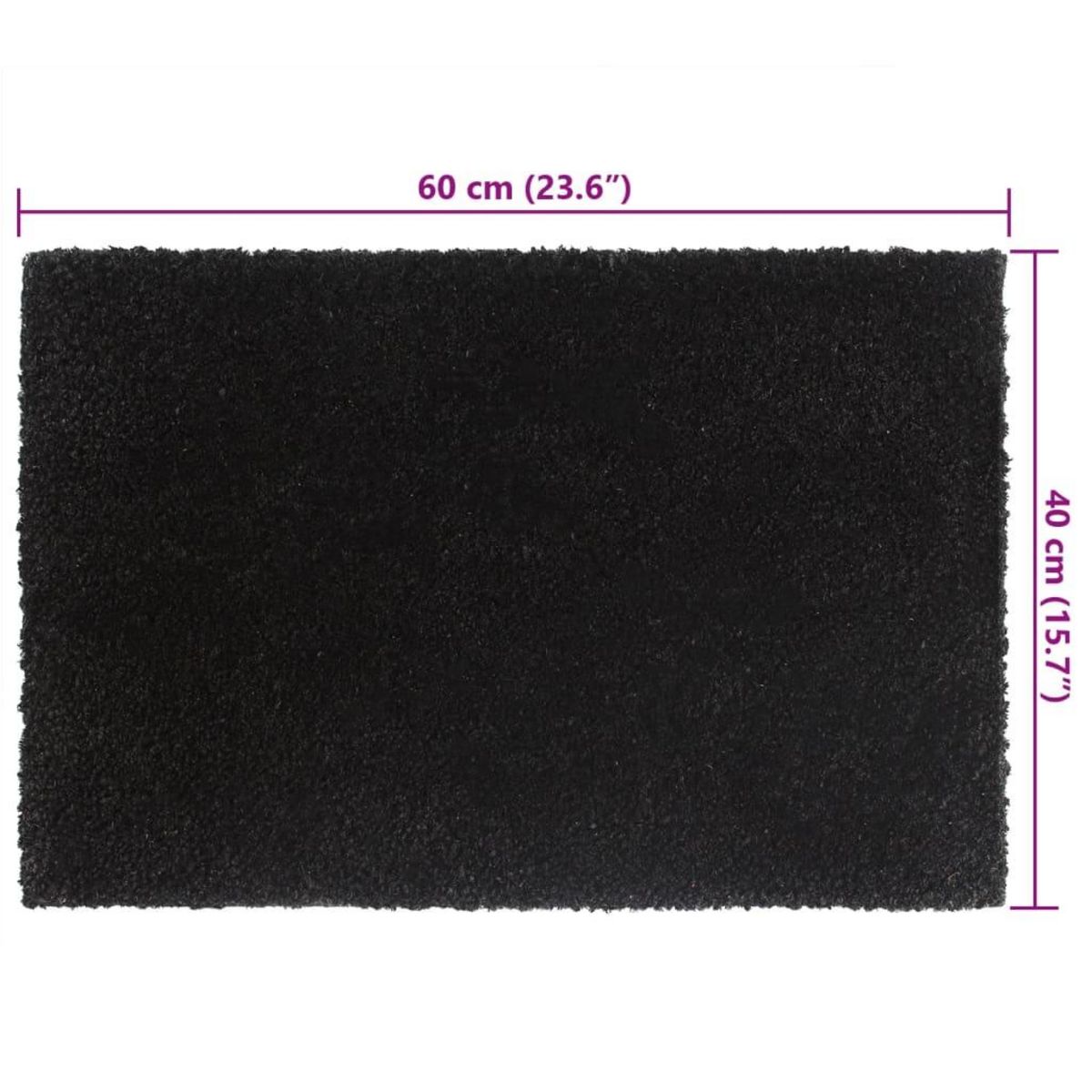 VIDAXL Tapis de porte 5 pcs noir 40x60 cm fibre de coco touffete