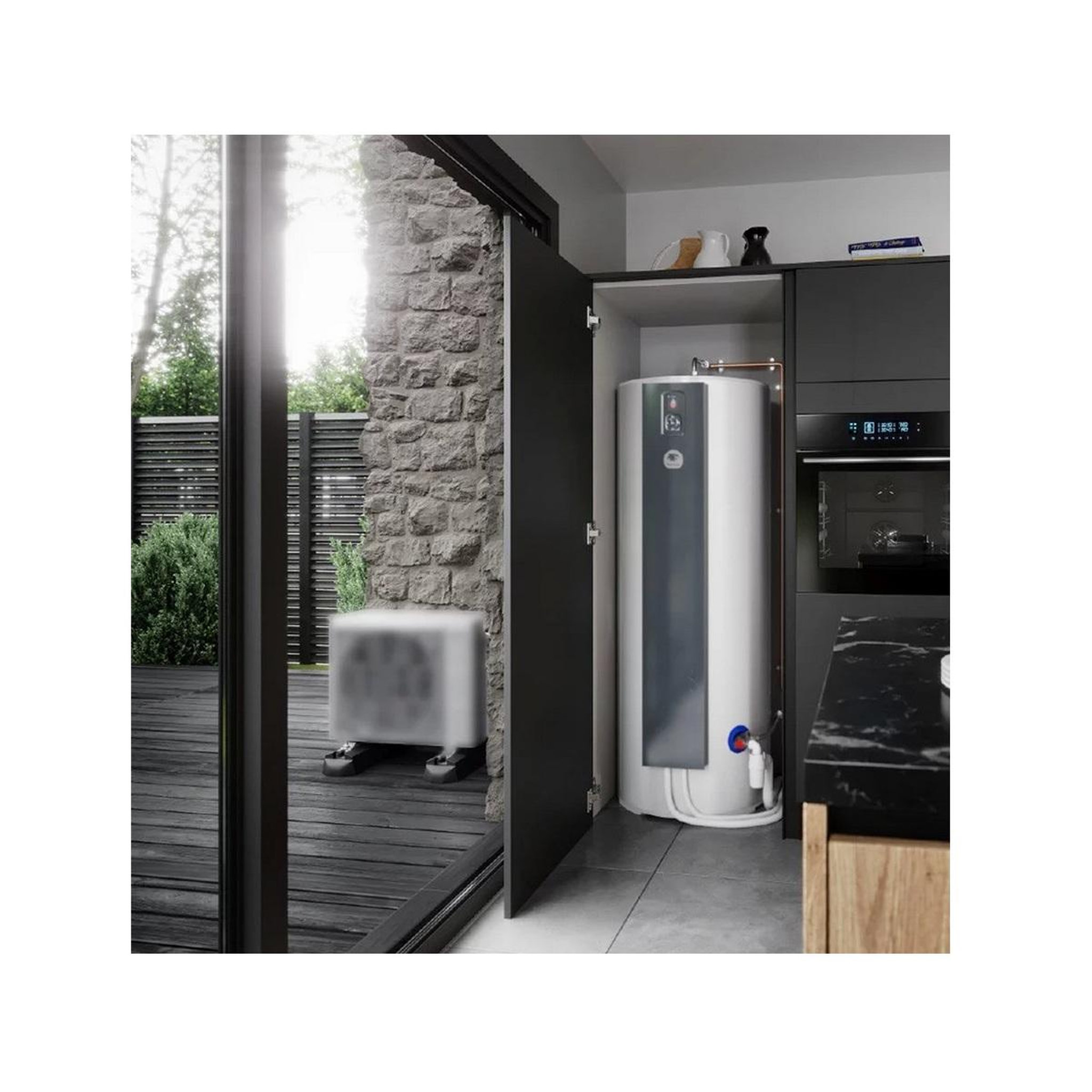 Voir la diapositive 6 : Thermor Chauffe-eau thermodynamique 270l vertical sur socle - 296518