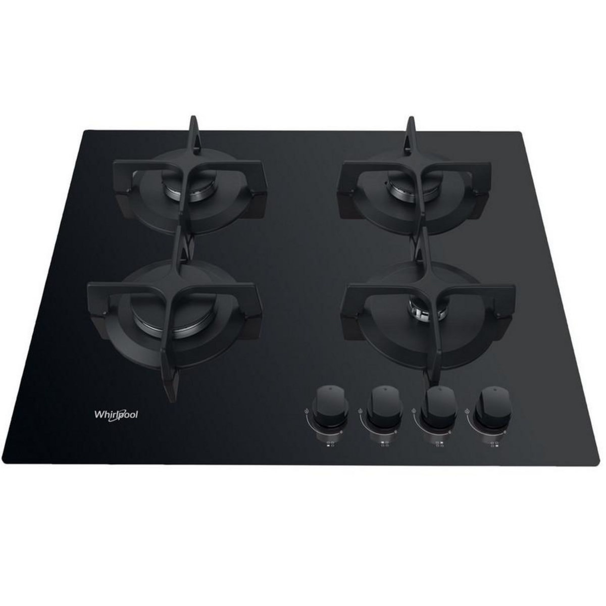 Whirlpool Table de cuisson gaz 60cm 4 feux noir - gob616nb