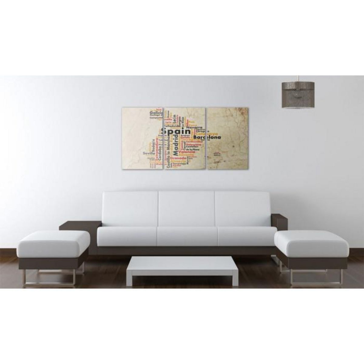 Paris Prix Tableau  Espagne : Carte en Couleurs Nationales