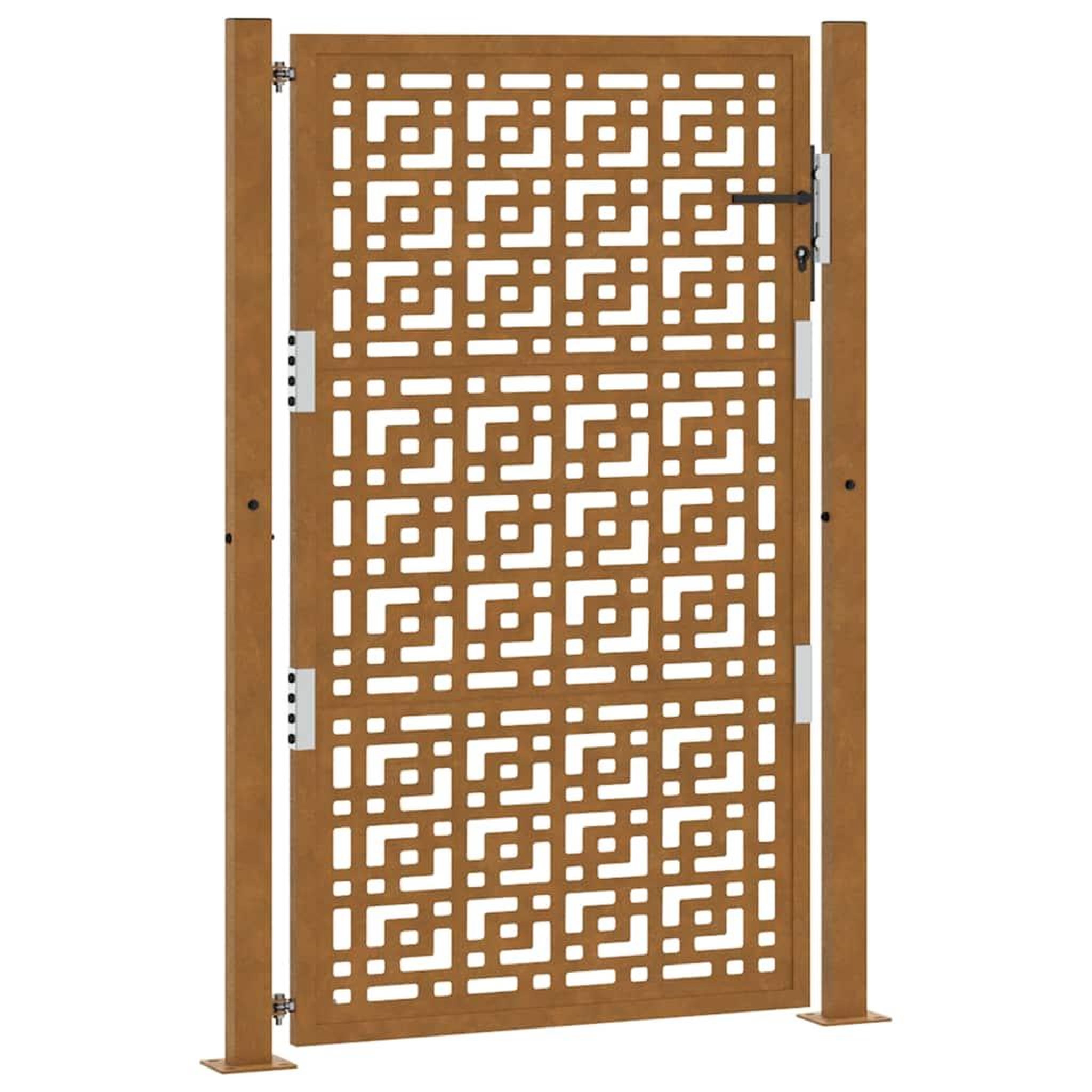 Voir la diapositive 2 : VIDAXL Porte de jardin acier resistant aux intemperies design croise