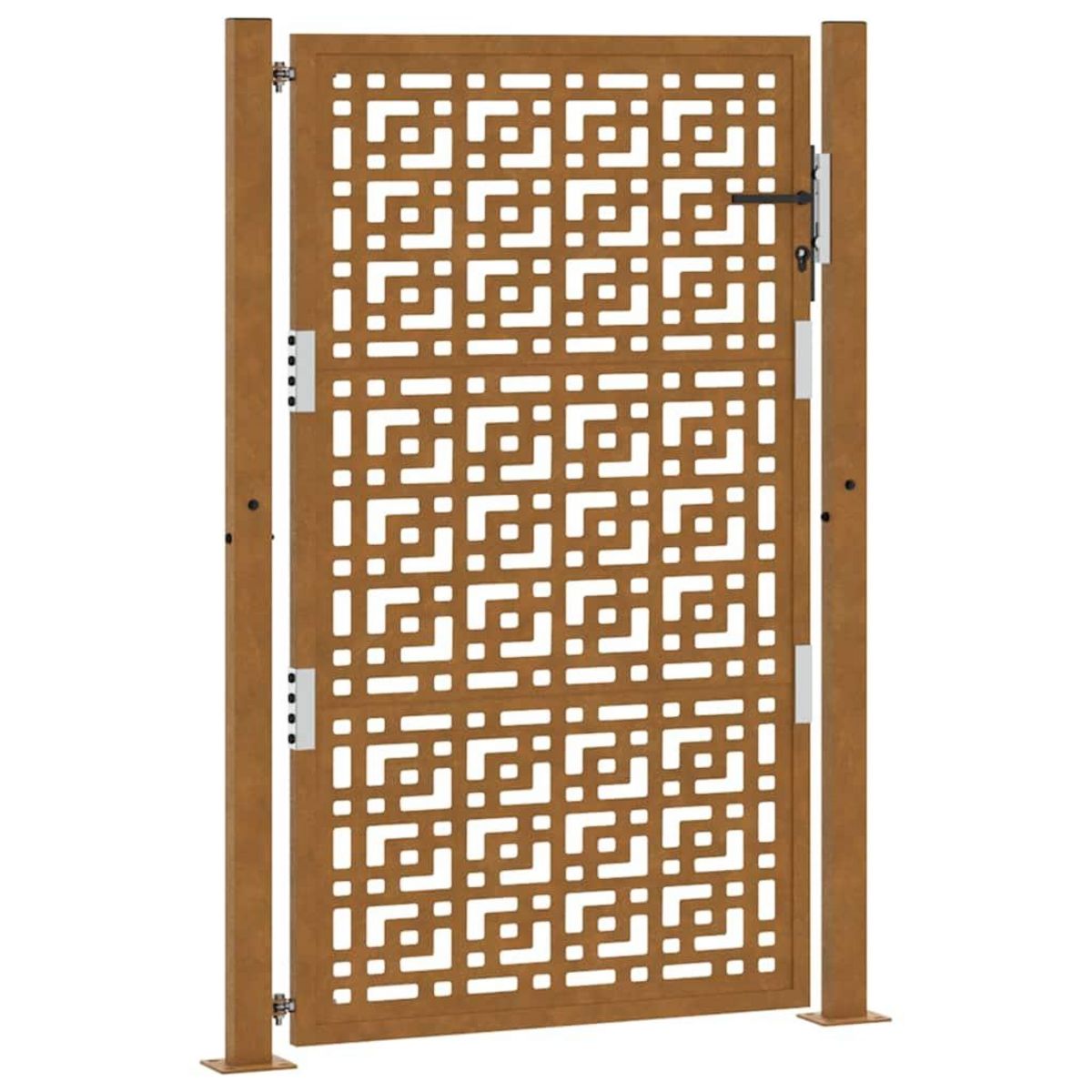 VIDAXL Porte de jardin acier resistant aux intemperies design croise