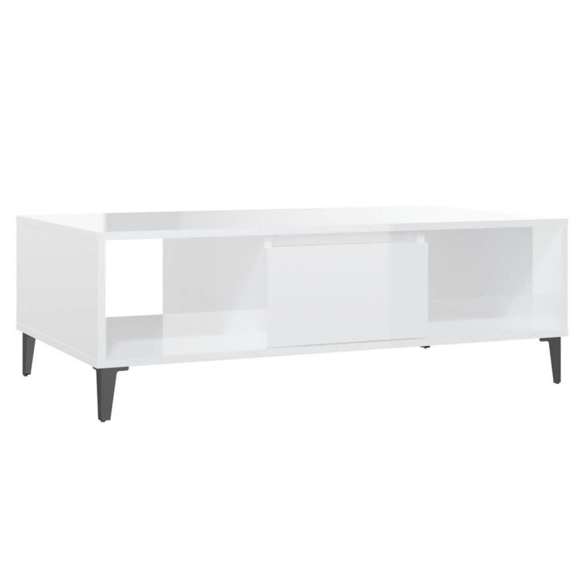 VIDAXL Table basse blanc brillant 103,5x60x35 cm bois d'ingenierie