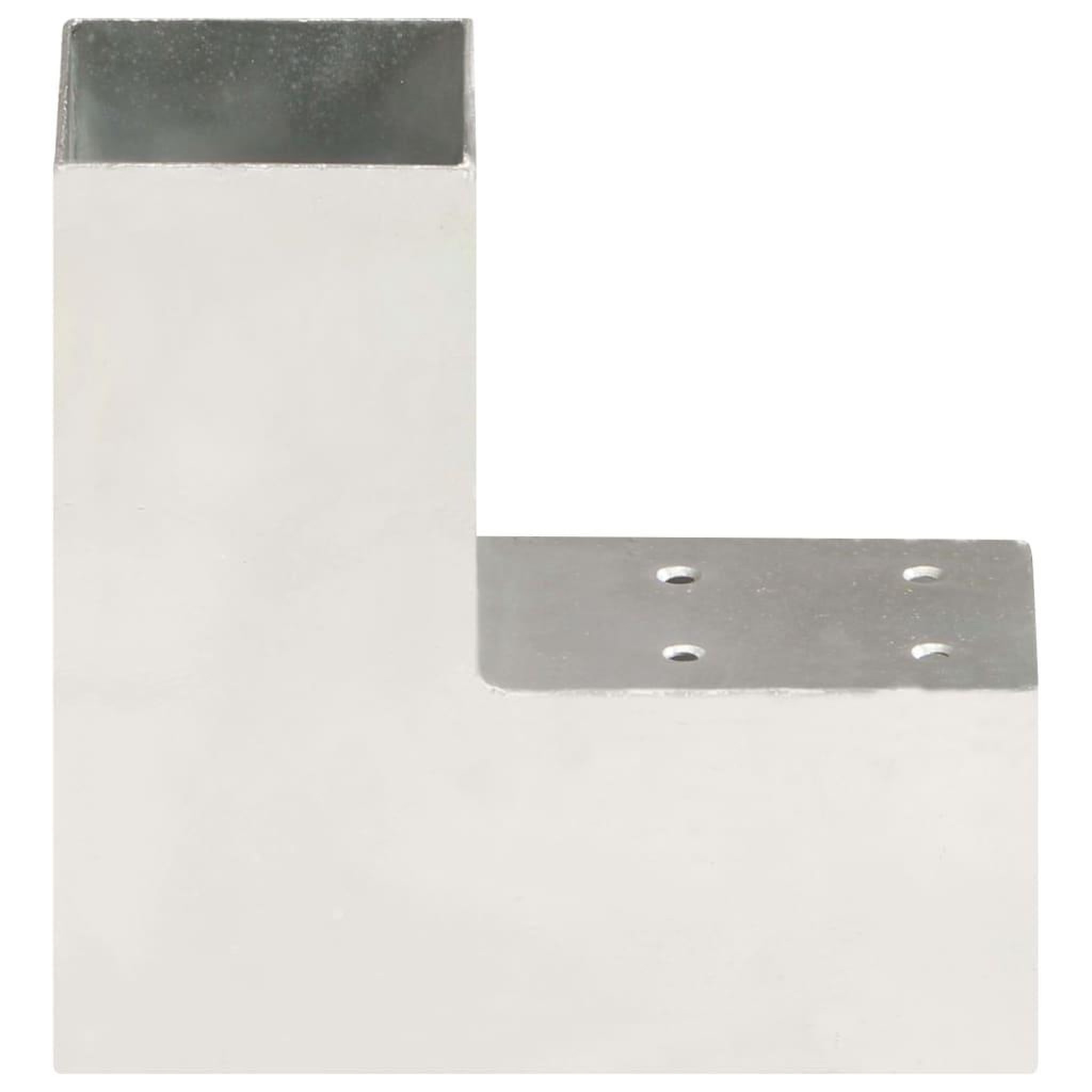 Voir la diapositive 3 : VIDAXL Connecteurs de poteau 4 pcs Forme en L Metal galvanise 71x71 mm