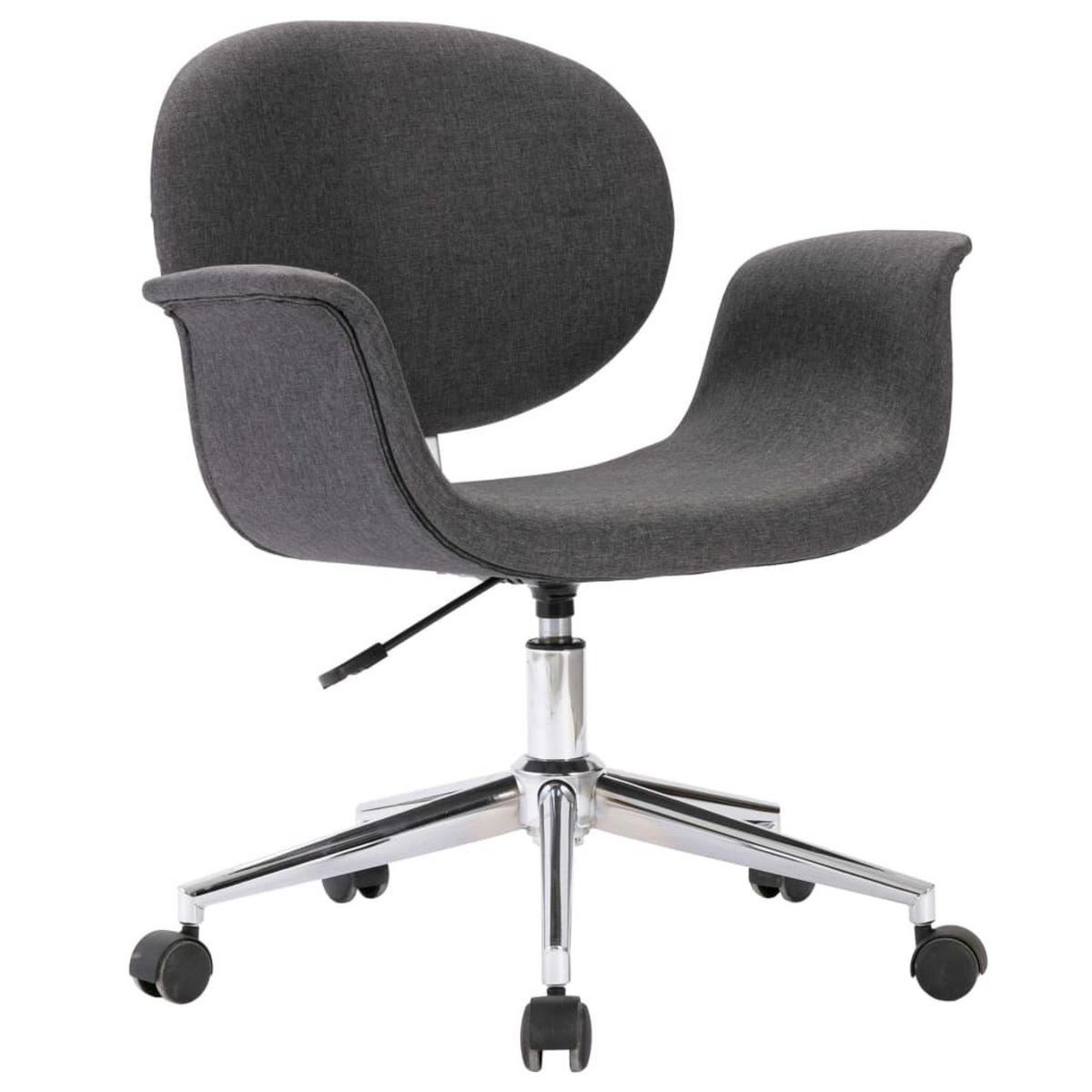 VIDAXL Chaise pivotante de bureau Gris Tissu