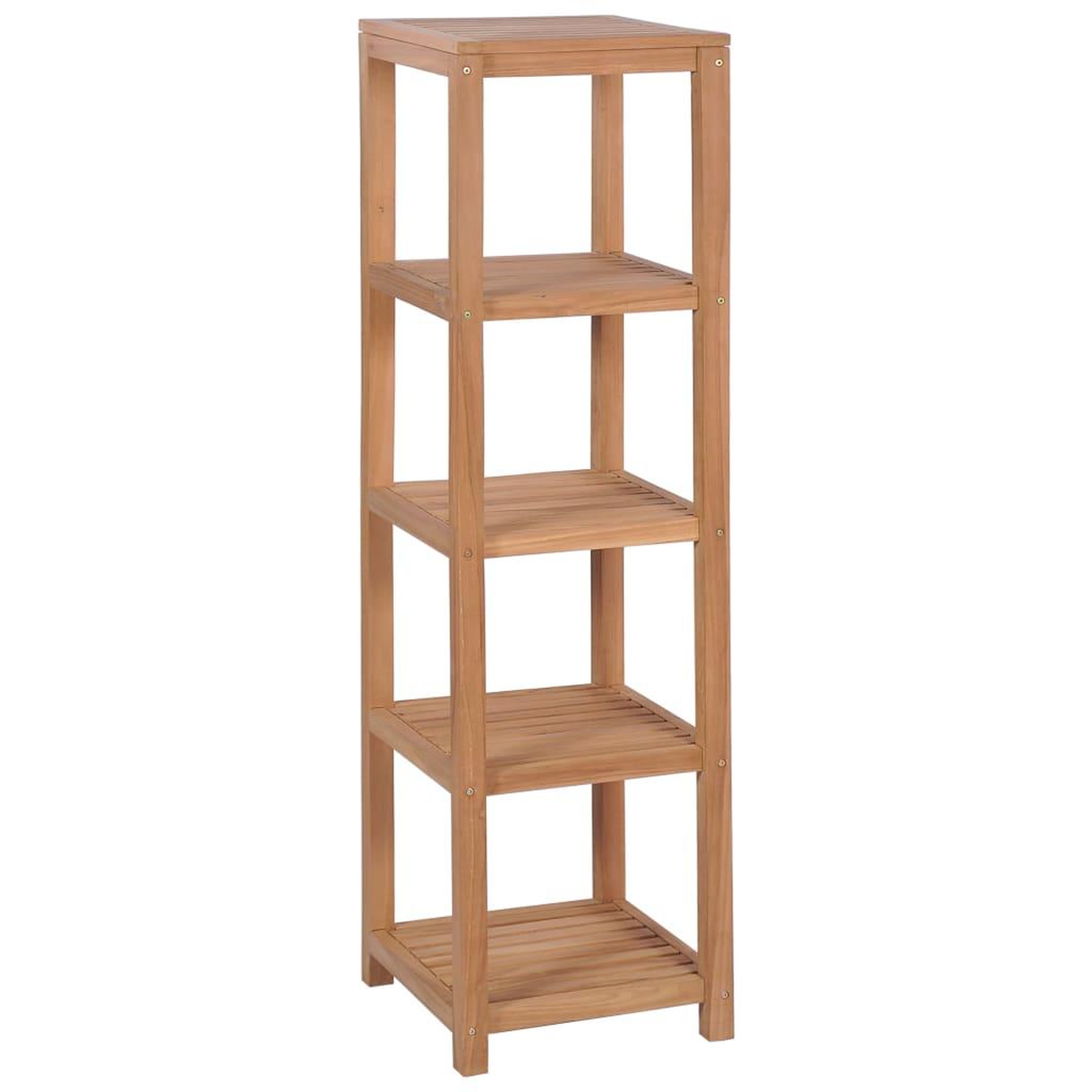 VIDAXL Support de rangement de bain 4 niveaux teck massif 42x42x165 cm