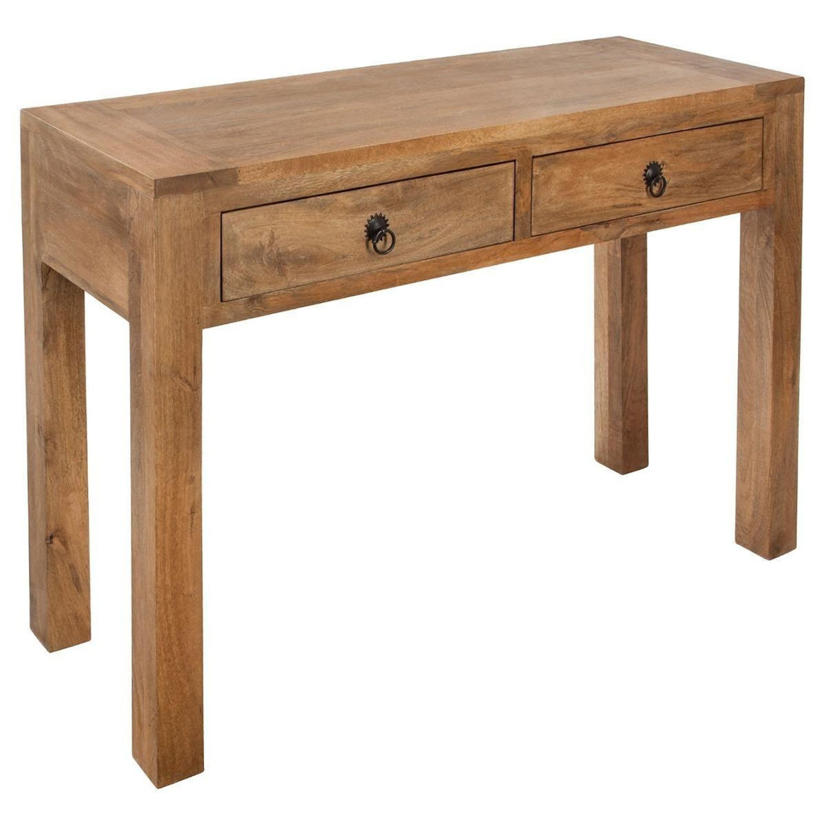 ATMOSPHERA Console en Bois 2 Tiroirs  Ajmal  120cm Naturel