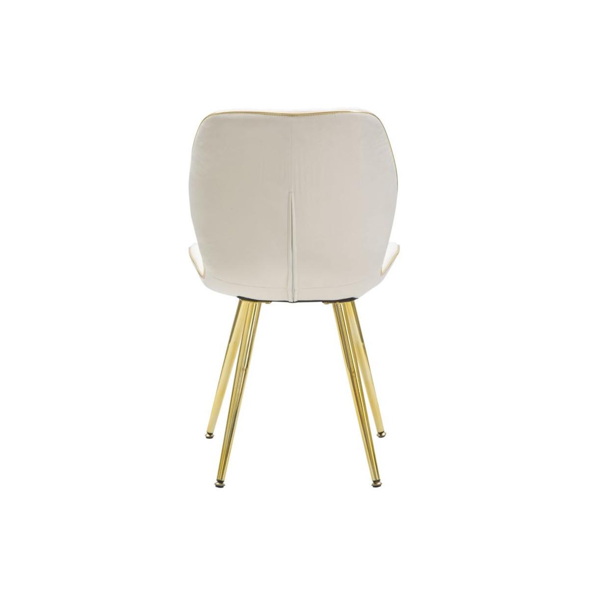 Voir la diapositive 5 : Paris Prix Lot de 2 chaises en tissu  paris  77cm crème & or
