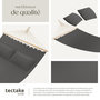 Voir la diapositive 4 : tectake Hamac avec barres d'expansion pour 2 personnes gris foncé