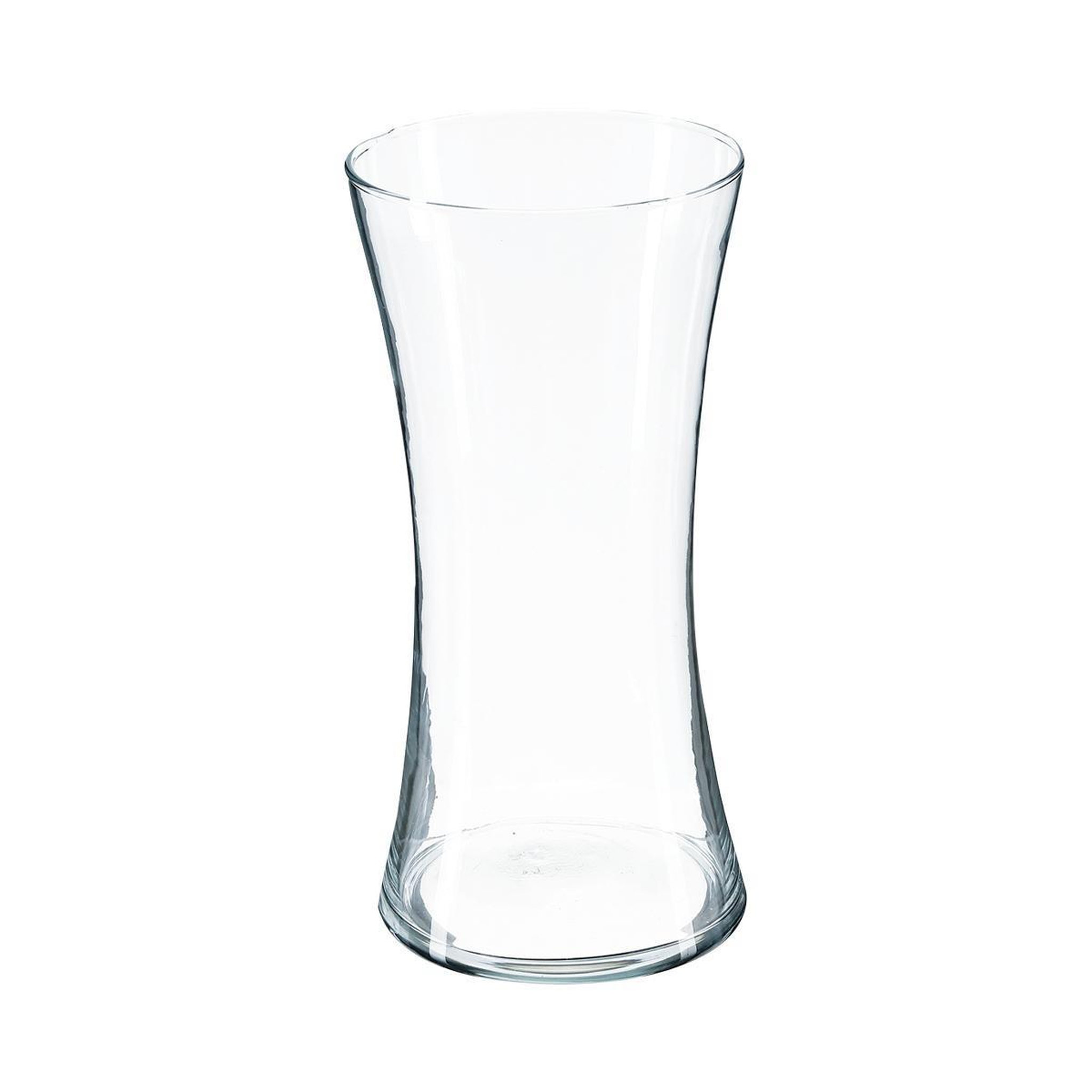 Voir la diapositive 2 : ATMOSPHERA Vase cintré en verre  laika  30cm transparent