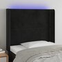 Voir la diapositive 1 : VIDAXL Tete de lit a LED Noir 83x16x118/128 cm Velours